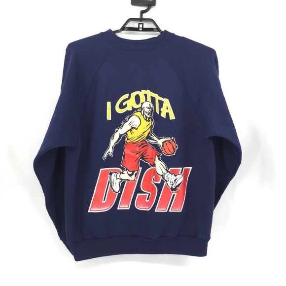 Vintage 90s Mens Basketball Dish Sweatshirt Sz XL - Picture 2 of 5